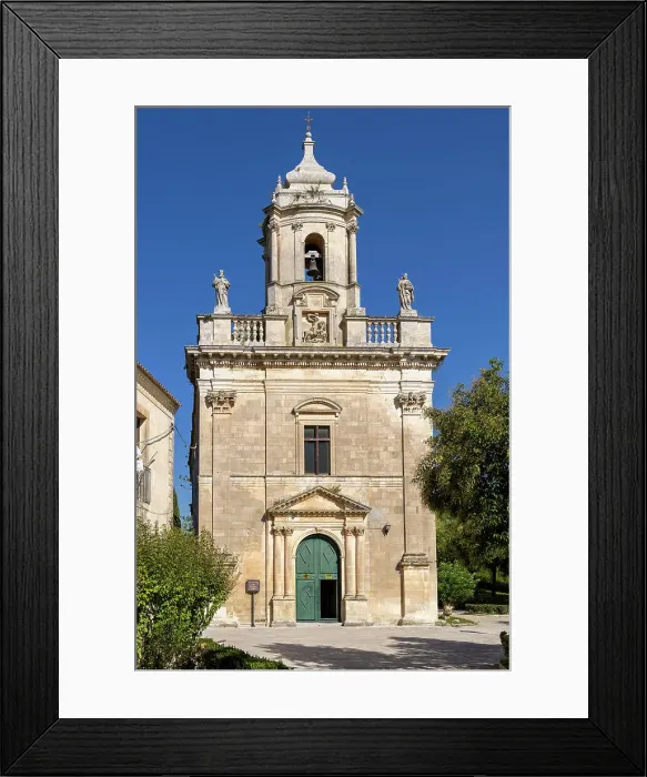 Framed Print : Italy, Sicily, Ragusa, Church of St. James the Apostle situated in public garden of Ragusa Ibla