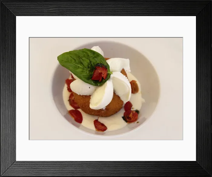 Framed Print : Italy, Sicily, Ragusa, arancini covered in mozzarella cheese Framed Print : Italy, Sicily, Ragusa, arancini covered in mozzarella cheese