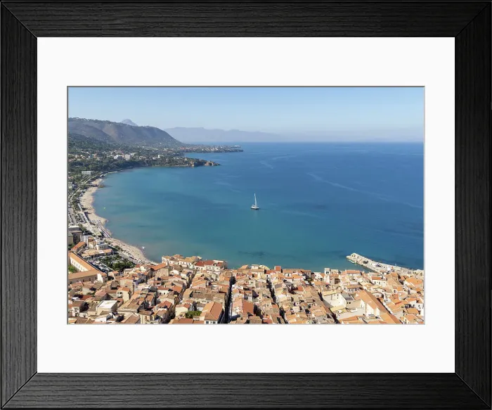 Framed Print : Italy, Sicily, Cefalu, a view of the bay from la Rocca Framed Print : Italy, Sicily, Cefalu, a view of the bay from la Rocca