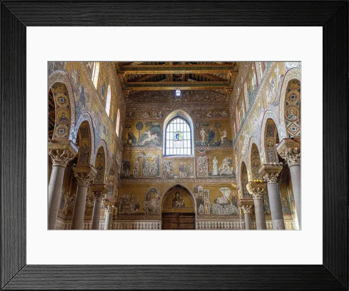 Framed Print : Italy, Sicily, Palermo, Monreale, Monreale Cathedral interior Framed Print : Italy, Sicily, Palermo, Monreale, Monreale Cathedral interior