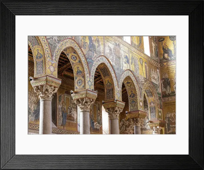 Framed Print : Italy, Sicily, Palermo, Monreale, Monreale Cathedral interior Framed Print : Italy, Sicily, Palermo, Monreale, Monreale Cathedral interior