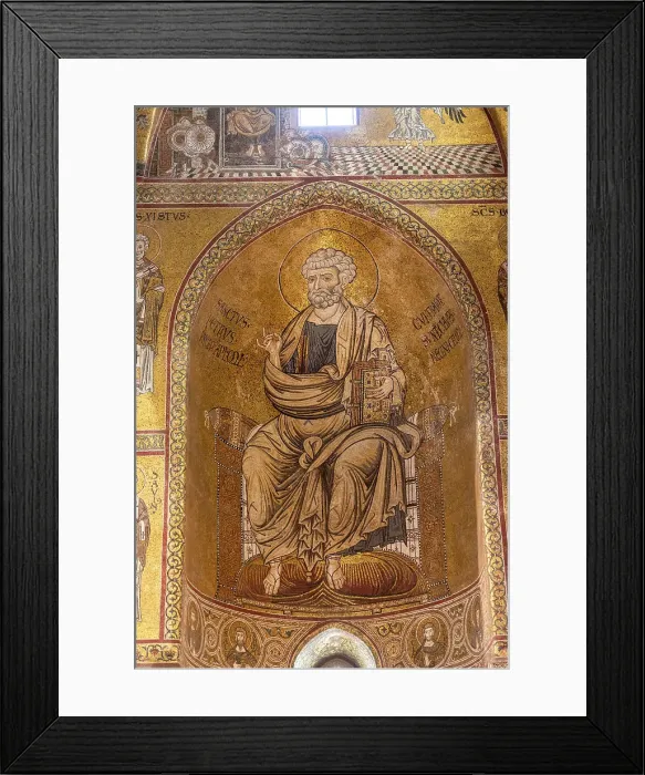 Framed Print : Italy, Sicily, Palermo, Monreale, Monreale Cathedral interior Framed Print : Italy, Sicily, Palermo, Monreale, Monreale Cathedral interior