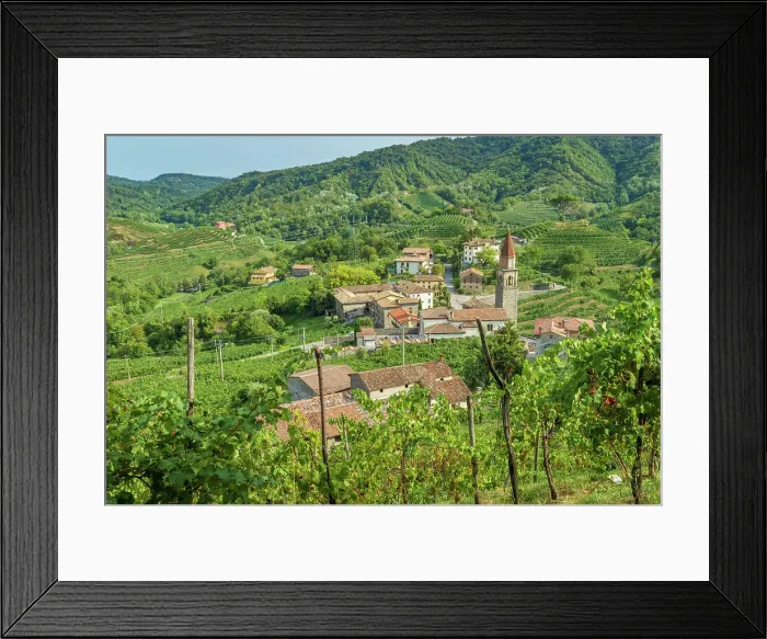 Framed Print : Italy, Veneto. The beautiful hamlet of Rolle Framed Print : Italy, Veneto. The beautiful hamlet of Rolle