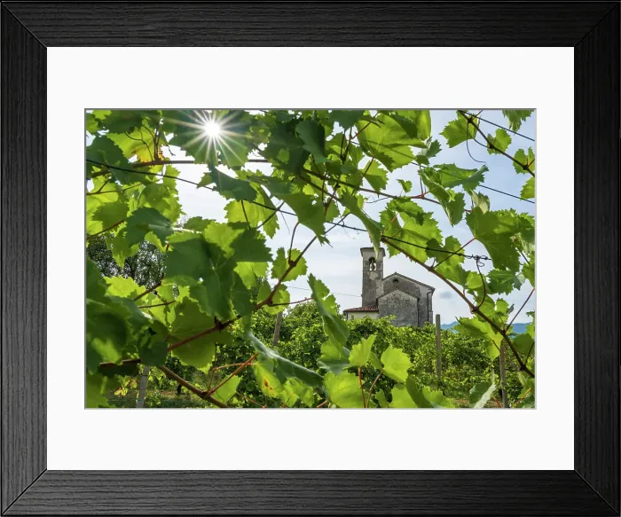 Framed Print : Italy, Veneto. A church in the Prosecco hills near to Valdobbiadene Framed Print : Italy, Veneto. A church in the Prosecco hills near to Valdobbiadene
