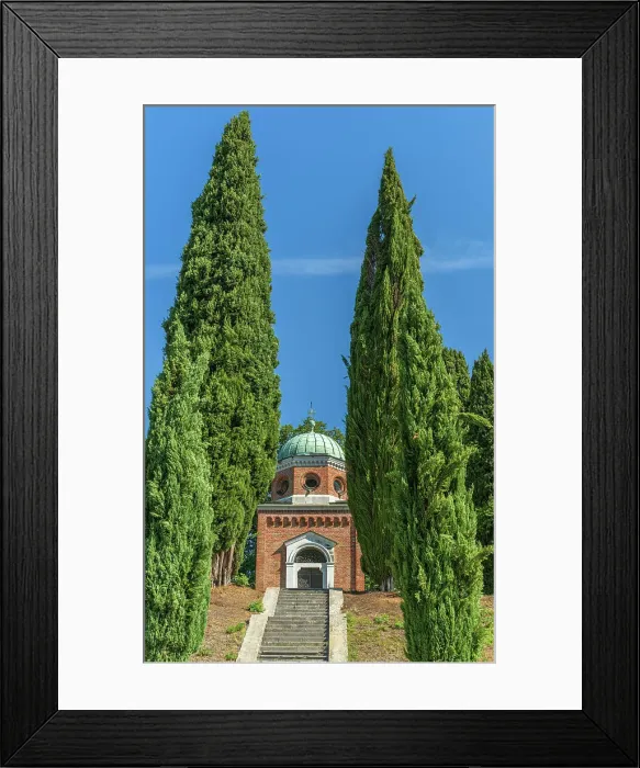 Framed Print : Italy, Friuli Venezia Giulia. The mausoleum of Teodore de la tour near in the Collio area Framed Print : Italy, Friuli Venezia Giulia. The mausoleum of Teodore de la tour near in the Collio area