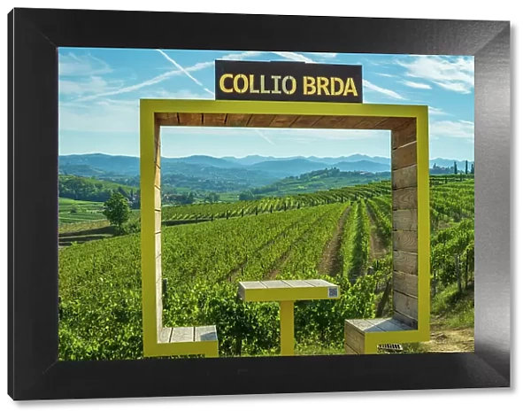 Italy, Friuli Venezia Giulia. the typical landscape of the Collio with its vineyards