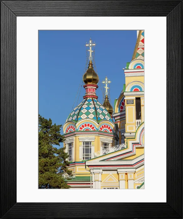 Framed Print : Kazakhstan, Almaty, Zenkov Russian orthodox cathedral