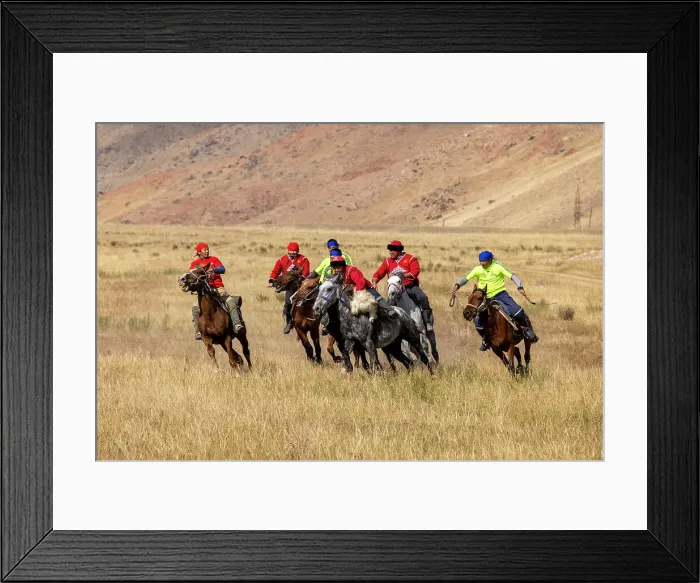 Framed Print : Kyrgyzstan, Issyk Kul Lake, men playing dead goat polo (Buzkashi) Framed Print : Kyrgyzstan, Issyk Kul Lake, men playing dead goat polo (Buzkashi)