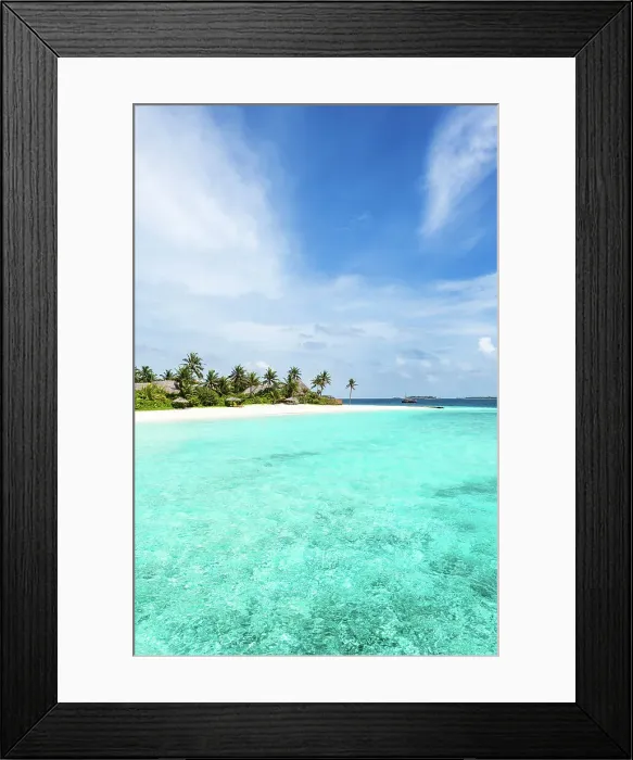 Framed Print : Tropical lagoon, Baa Atoll, Maldives Framed Print : Tropical lagoon, Baa Atoll, Maldives