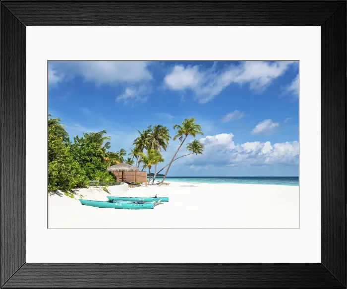Framed Print : Tropical beach, Baa Atoll, Maldives Framed Print : Tropical beach, Baa Atoll, Maldives