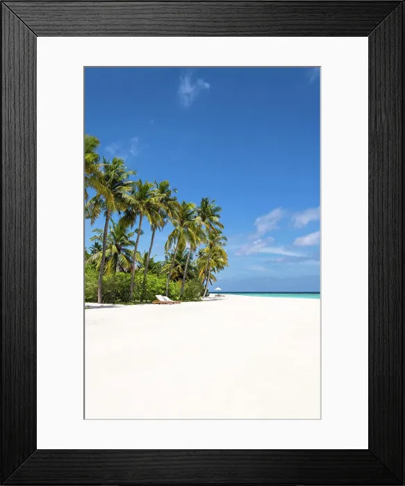 Framed Print : Tropical beach, Baa Atoll, Maldives Framed Print : Tropical beach, Baa Atoll, Maldives