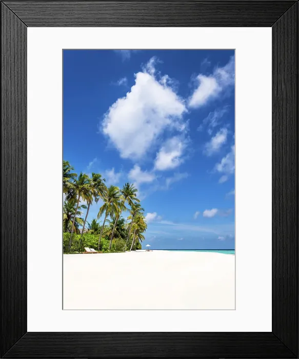 Framed Print : Tropical beach, Baa Atoll, Maldives Framed Print : Tropical beach, Baa Atoll, Maldives
