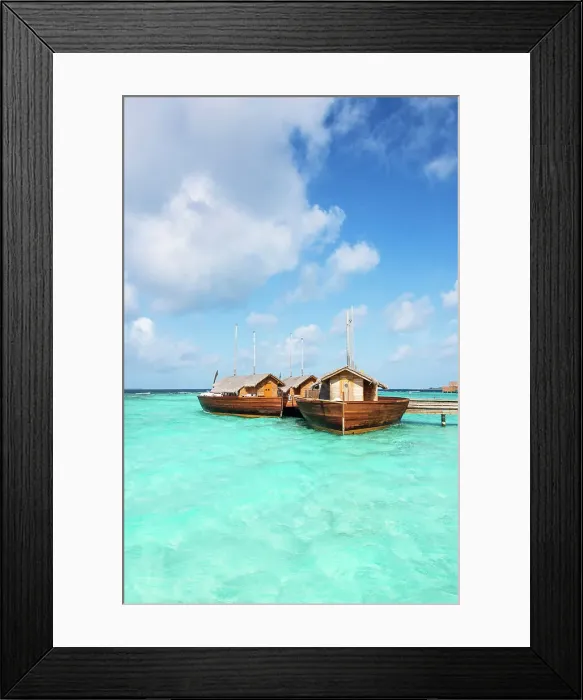 Framed Print : Dhoni, a traditional Maldivian fishing boat, Baa Atoll, Maldives Framed Print : Dhoni, a traditional Maldivian fishing boat, Baa Atoll, Maldives