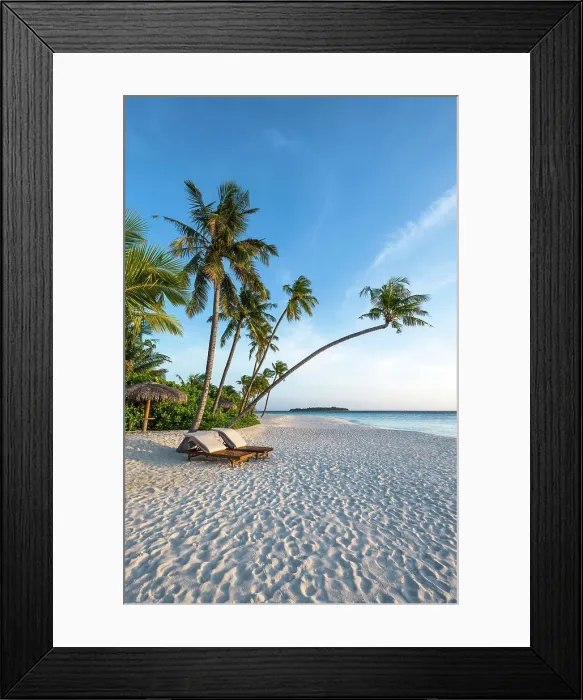 Framed Print : Sunrise on a tropical beach, Baa Atoll, Maldives Framed Print : Sunrise on a tropical beach, Baa Atoll, Maldives
