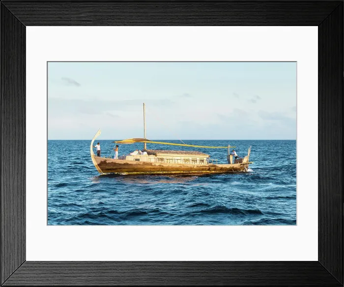Framed Print : A romantic sunset cruise on a traditional Maldivian Dhoni, Baa Atoll, Maldives Framed Print : A romantic sunset cruise on a traditional Maldivian Dhoni, Baa Atoll, Maldives