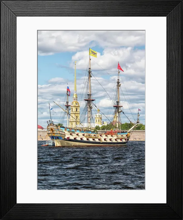 Framed Print : Poltava, Russian 54-gun battleship, next to the Peter and Paul Fortress, Saint Petersburg, Russia Framed Print : Poltava, Russian 54-gun battleship, next to the Peter and Paul Fortress, Saint Petersburg, Russia
