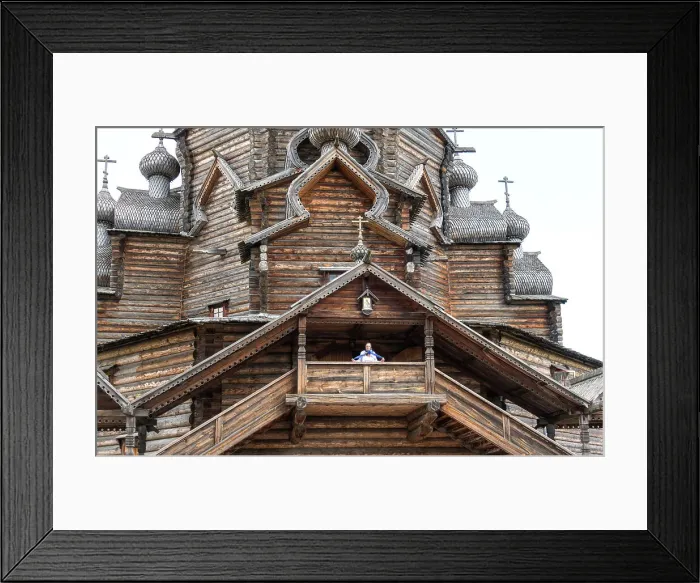 Framed Print : Wooden Church of Intercession (Pokrovskaya Church) with 25 domes, built in full accordance with the technologies of the 18th century, from wood without the use of nails, near Saint Petersburg, Russia Framed Print : Wooden Church of Intercession (Pokrovskaya Church) with 25 domes, built in full accordance with the technologies of the 18th century, from wood without the use of nails, near Saint Petersburg, Russia