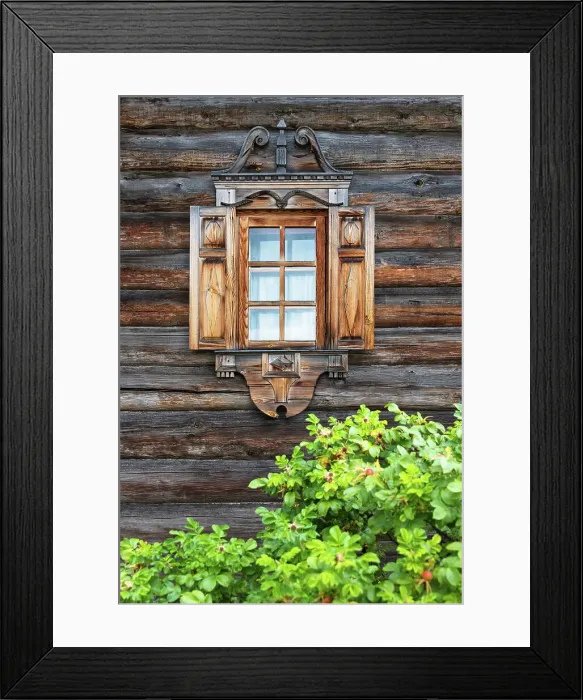 Framed Print : A handmade decorated window in Bogoslovka, near Saint Petersburg, Russia Framed Print : A handmade decorated window in Bogoslovka, near Saint Petersburg, Russia