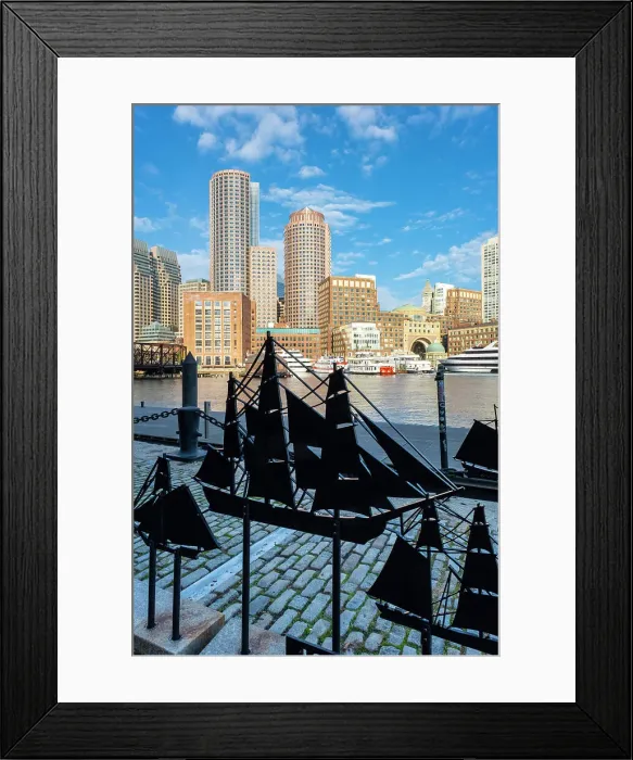 Framed Print : Boston Harbor, Boston, Massachusetts, USA Framed Print : Boston Harbor, Boston, Massachusetts, USA