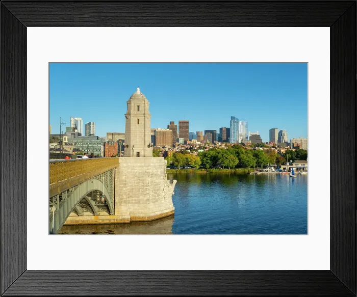 Framed Print : Longfellow bridge & Back Bay from across the Charles River, Boston, Massachusetts, USA Framed Print : Longfellow bridge & Back Bay from across the Charles River, Boston, Massachusetts, USA