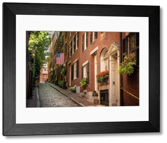 Framed Print : Acorn Street, Beacon Hill, Boston, Massachusetts, USA Framed Print : Acorn Street, Beacon Hill, Boston, Massachusetts, USA