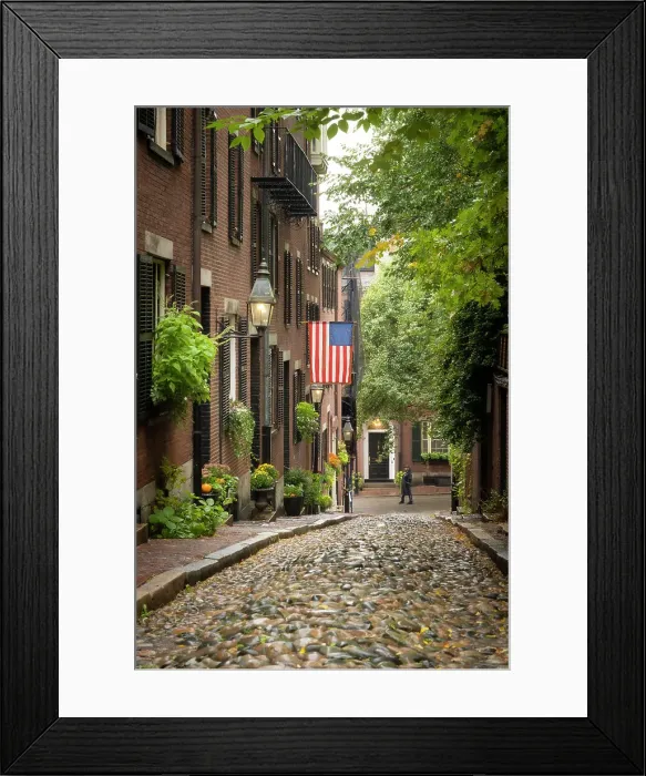 Framed Print : Acorn Street, Beacon Hill, Boston, Massachusetts, USA