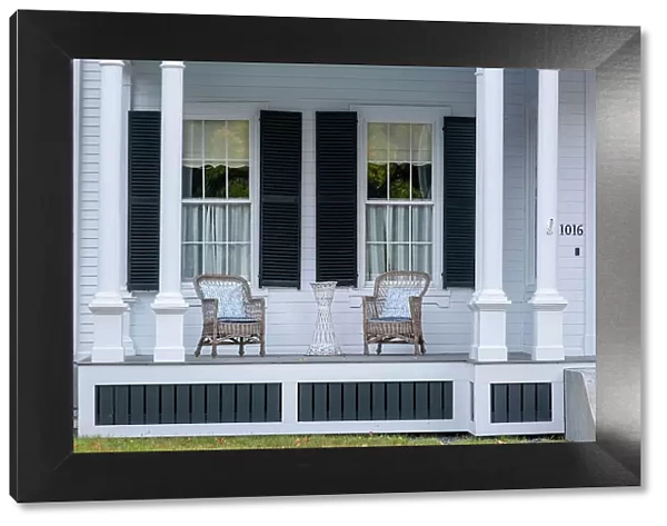 Porch / verandah of house, Bath, Maine, USA
