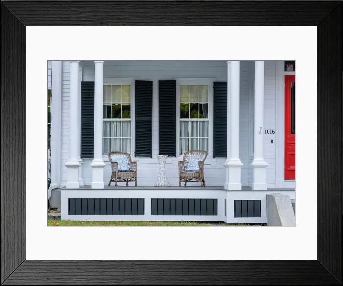 Framed Print : Porch / verandah of house, Bath, Maine, USA Framed Print : Porch / verandah of house, Bath, Maine, USA