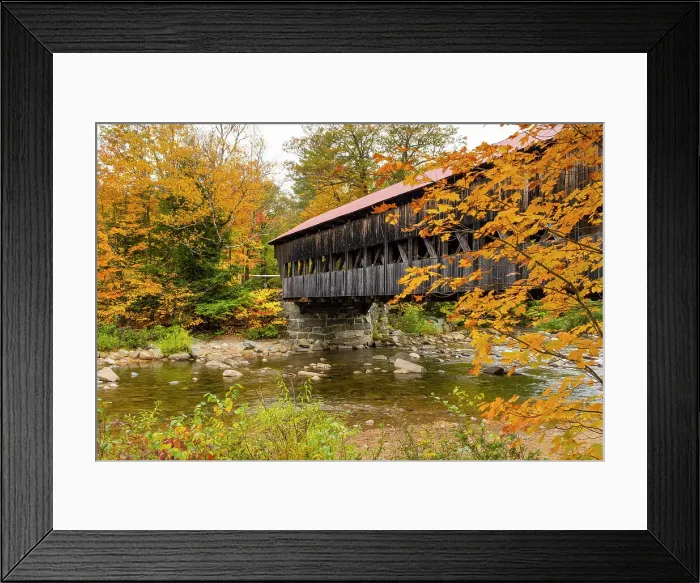 Framed Print : Albany Covered Bridge, Kancamagus Highway, New Hampshire, USA Framed Print : Albany Covered Bridge, Kancamagus Highway, New Hampshire, USA