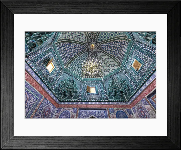 Framed Print : Uzbekistan, Samarkand, Interior of Shah-i-Zinda shrine complex Framed Print : Uzbekistan, Samarkand, Interior of Shah-i-Zinda shrine complex