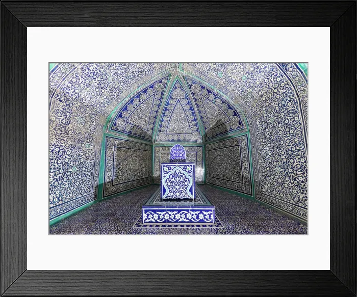 Framed Print : Uzbekistan, Khiva, Pakhlavan Mahmoud Mausoleum, the tiled tomb of Pakhlavan Mahmud