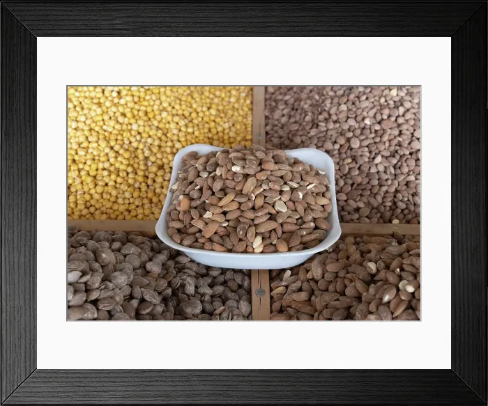 Framed Print : Uzbekistan, Tashkent, Chorsu bazaar, nuts for sale in the market Framed Print : Uzbekistan, Tashkent, Chorsu bazaar, nuts for sale in the market