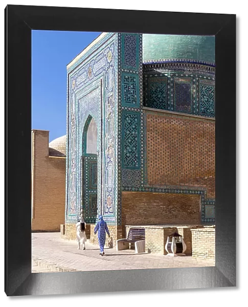 Uzbekistan, Samarkand, Shah-i-Zinda, Tomb Street of 11 Mausoleums