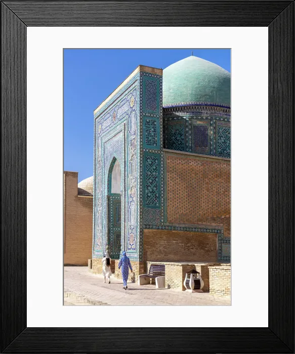 Framed Print : Uzbekistan, Samarkand, Shah-i-Zinda, Tomb Street of 11 Mausoleums Framed Print : Uzbekistan, Samarkand, Shah-i-Zinda, Tomb Street of 11 Mausoleums