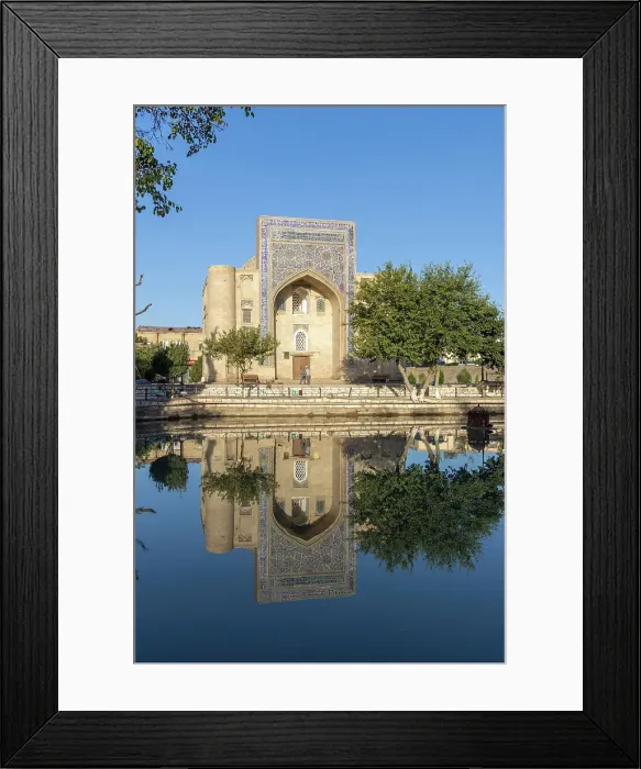 Framed Print : Uzbekistan, Bukhara, Lyabi Hauz, UNESCO world herirage site