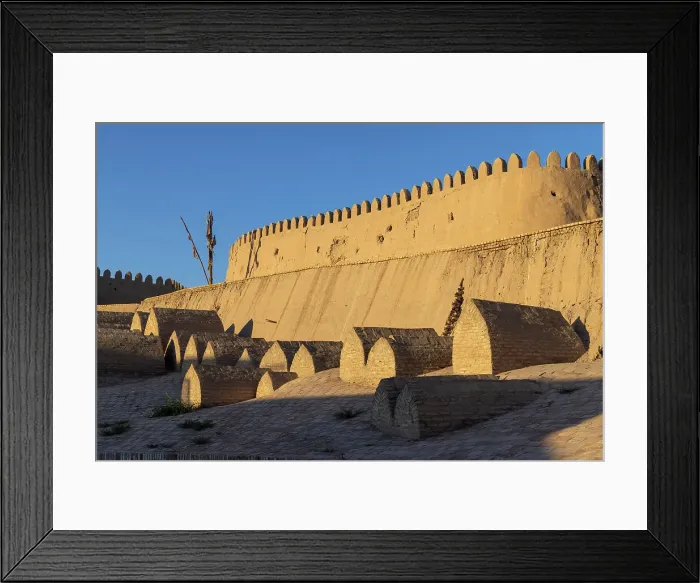 Framed Print : Uzbekistan, Khiva, tombs along the walls surrounding Khiva old town Framed Print : Uzbekistan, Khiva, tombs along the walls surrounding Khiva old town