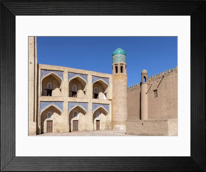 Framed Print : Uzbekistan, Khiva, Makhdoom Talib Madrasah