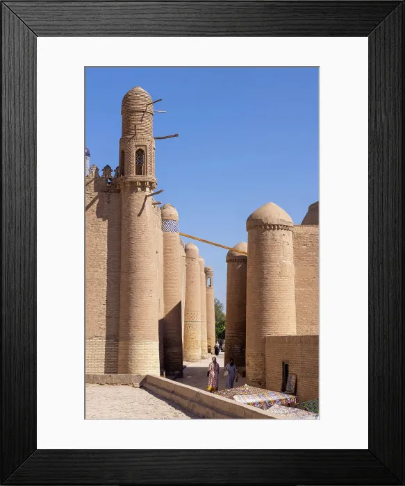 Framed Print : Uzbekistan, Khiva, the outer walls of the Khan palace Framed Print : Uzbekistan, Khiva, the outer walls of the Khan palace