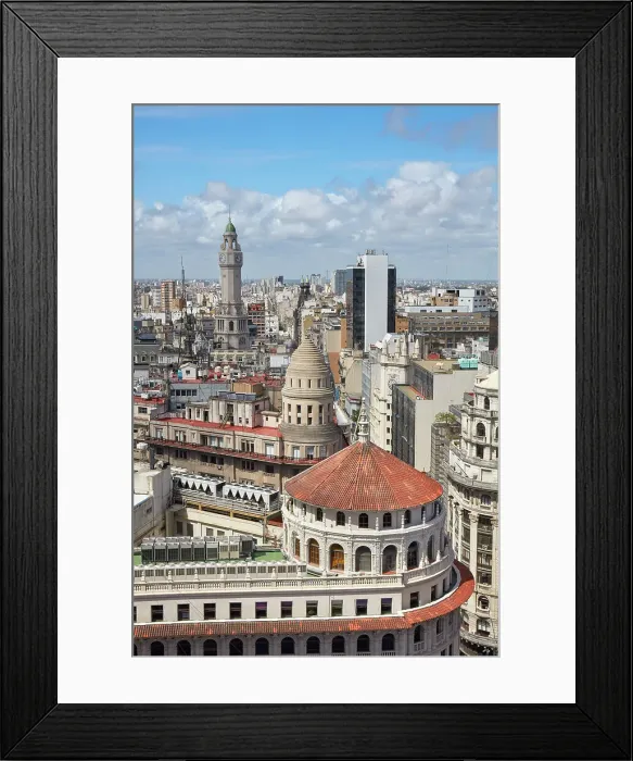 Framed Print : The Buenos Aires city domes seen from the Guemes Gallery viewpoint, Microcentro, Buenos Aires, Argentina Framed Print : The Buenos Aires city domes seen from the Guemes Gallery viewpoint, Microcentro, Buenos Aires, Argentina