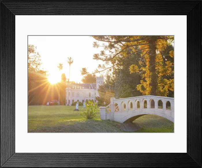 Framed Print : The monumental garden of La Candelaria Estancia & Polo Club at sunset, with the castle in background, Lobos, Buenos Aires province, Argentina Framed Print : The monumental garden of La Candelaria Estancia & Polo Club at sunset, with the castle in background, Lobos, Buenos Aires province, Argentina
