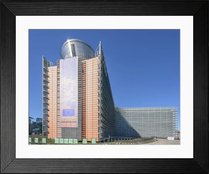Framed Print : Berlaymont Building, HQ of the EU Commision, Brussels, Belgium