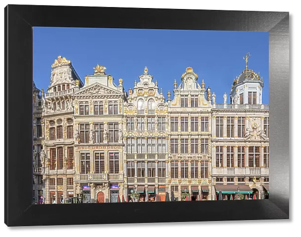 Guild houses on the Grand Place, Groote Markt, UNESCO World Heritage, Brussels, Belgium