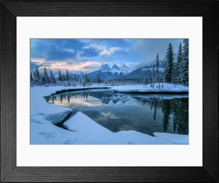 Framed Print : Canada, Alberta, Rocky Mountains, Kananaskis Country, Canmore, Three Sisters Mountains Framed Print : Canada, Alberta, Rocky Mountains, Kananaskis Country, Canmore, Three Sisters Mountains