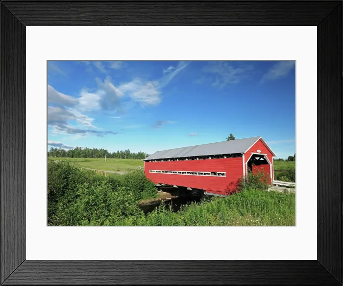 Framed Print : Covered bridge Ste. Jeanne d'Arc Quebec, Canada Framed Print : Covered bridge Ste. Jeanne d'Arc Quebec, Canada