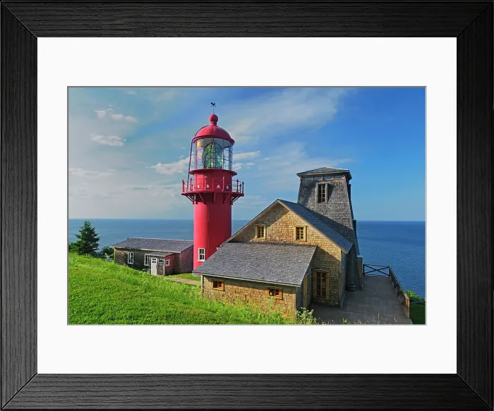 Framed Print : Lighthouse; Phare de Pointe-a-la-Renommee Pointe-a-la-Renommee Quebec, Canada