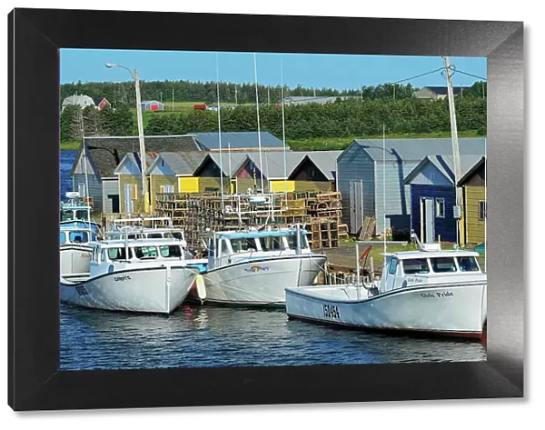 Fishing boats and shacks North Lake Prince Edward Island, Canada