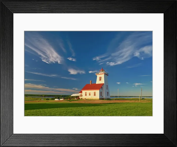 Framed Print : Wood Islands Lighthouse. Wood Islands Provincial Park, Wood Islands, Prince Edward Island, Canada