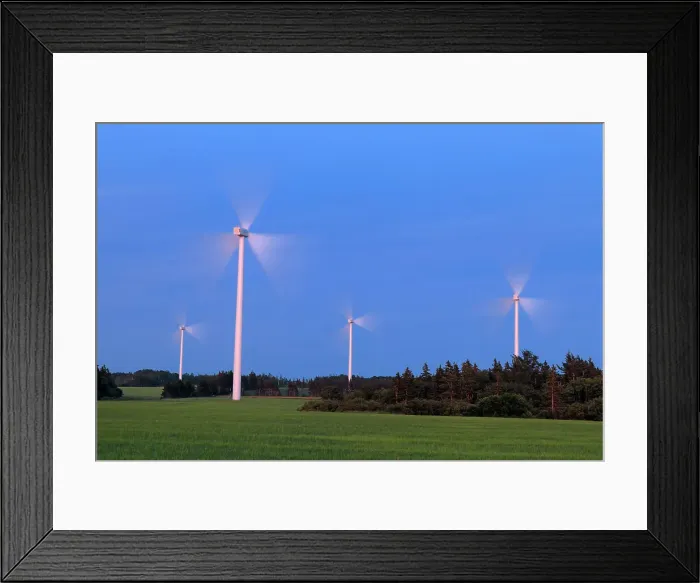Framed Print : Wind turbine farm West Cape Prince Edward Island, Canada