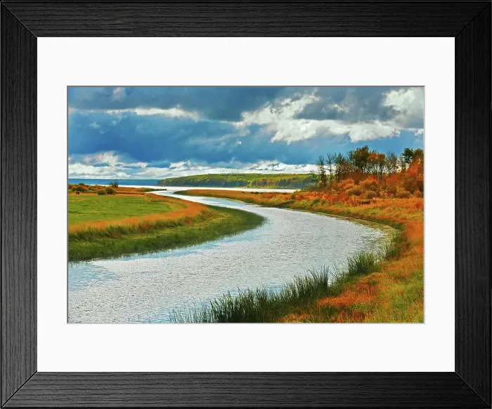 Framed Print : River and storm clouds Green Lake Saskatchewan, Canada Framed Print : River and storm clouds Green Lake Saskatchewan, Canada