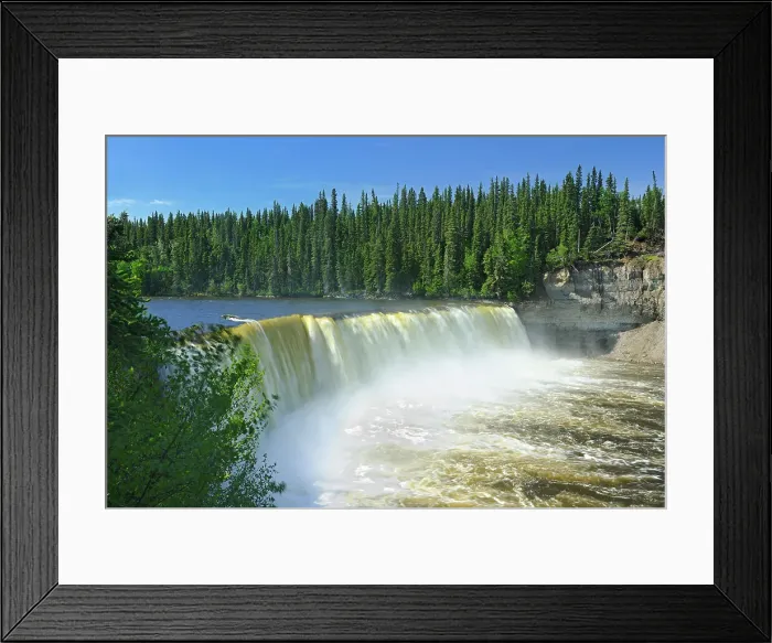 Framed Print : Kakisa River at Lady Evelyn Falls on the Waterfalls Route (Highway) (Mackenzie Highway) Lady Evelyn Falls Territorial Park Northwest Territories, Canada